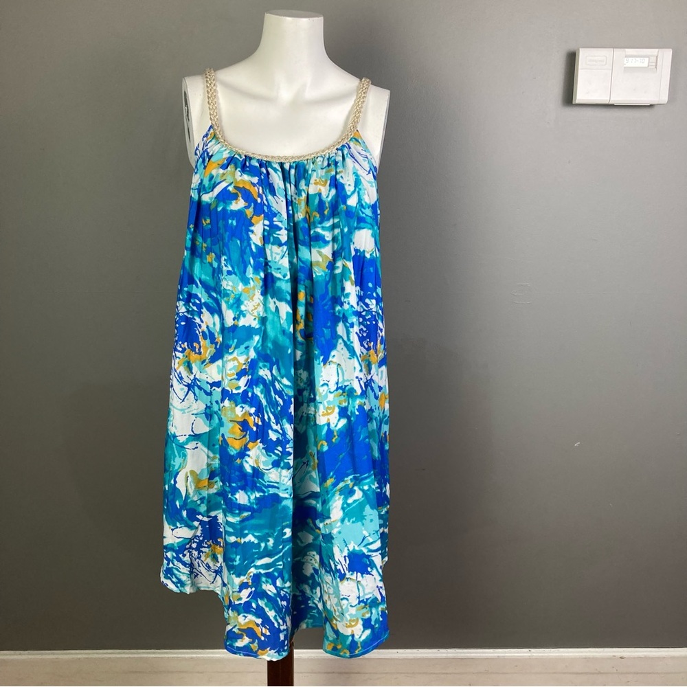 Kaktus‎ dress Medium loose relaxed fit beachy water colorful tropical braided